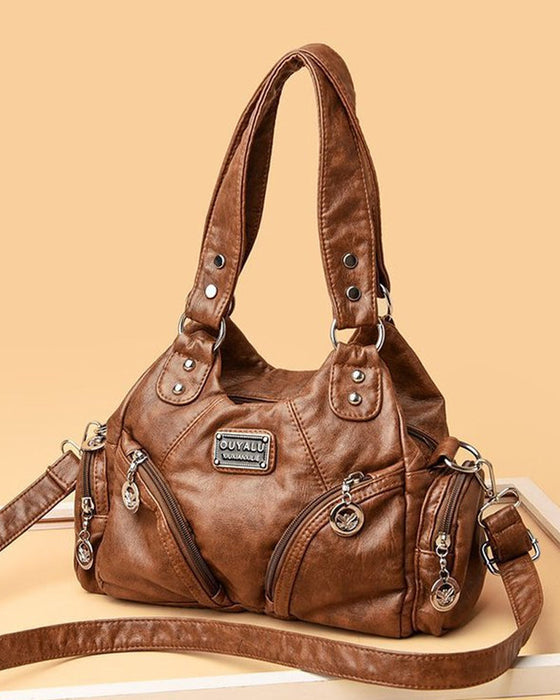 Torebka vintage z miękkiej ekoskóry