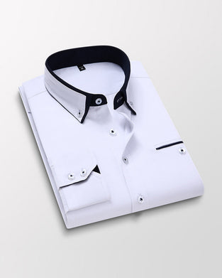 Koszula z guzikami w jednolitym kolorze