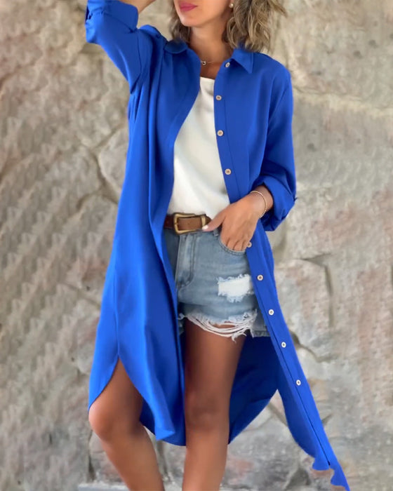 Jednolity kolor koszulki z długim rękawem