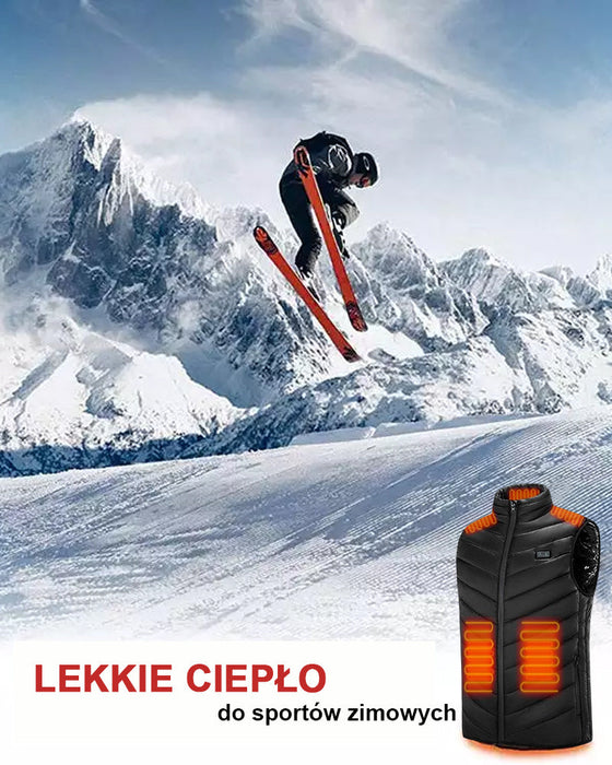 Kamizelka termostatyczna z ogrzewaniem elektrycznym ze stójką