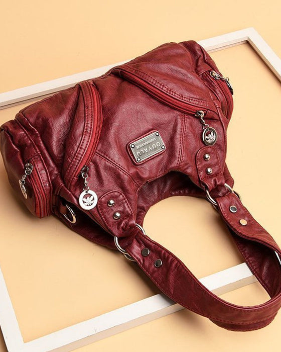 Torebka vintage z miękkiej ekoskóry