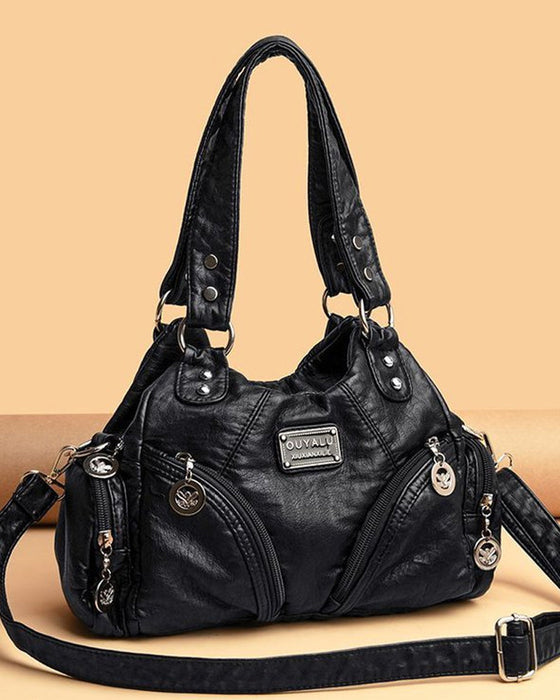 Torebka vintage z miękkiej ekoskóry