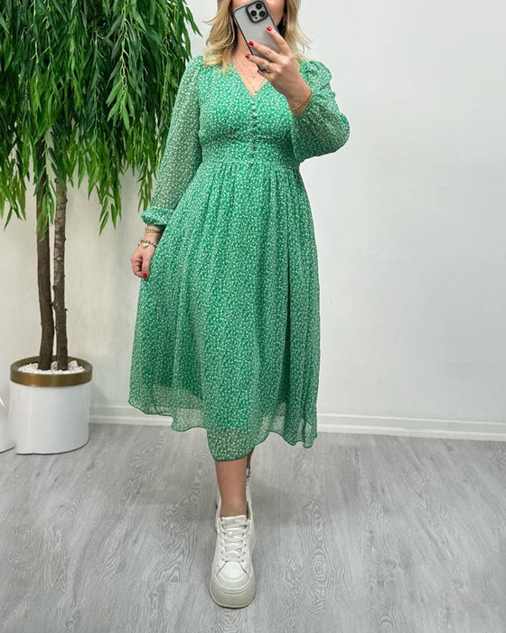 Elegancka sukienka zapinana na guziki