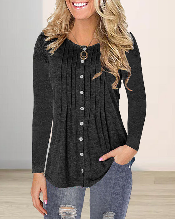 Codzienny top z długim rękawem