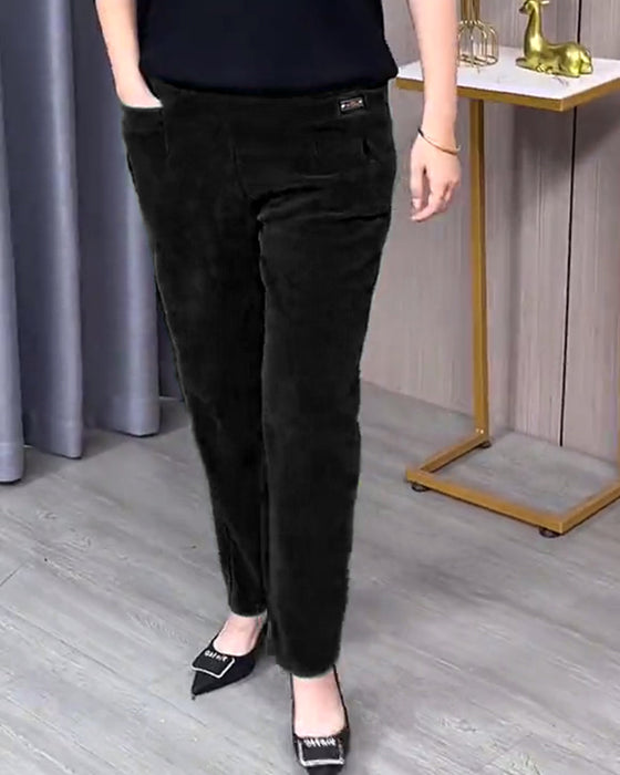 Jednokolorowe Dopasowane Spodnie Typu Skinny