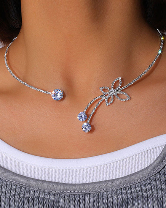 Choker z motyla w jednolitym kolorze