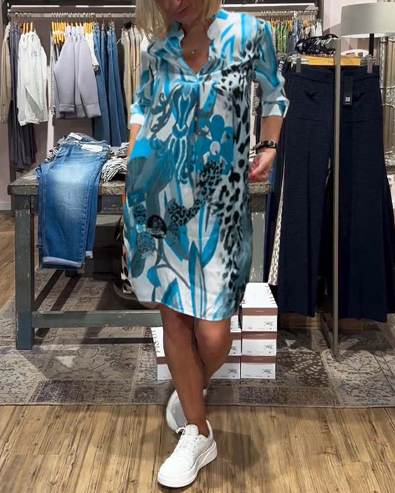 Damska, codzienna, kolorowa sukienka