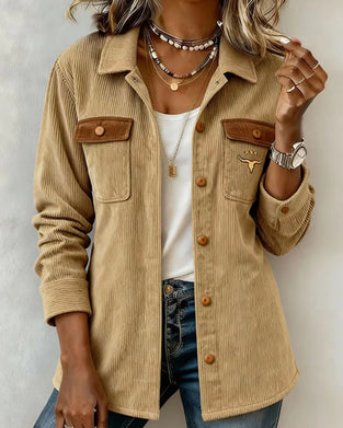 Kurtka Kord Zapięcie Klapa