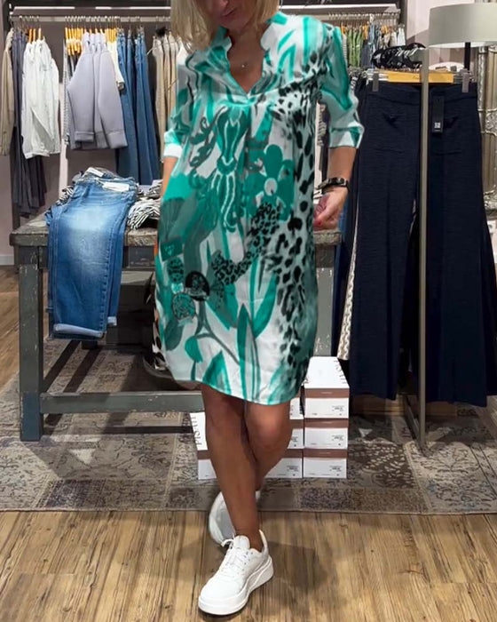 Damska, codzienna, kolorowa sukienka