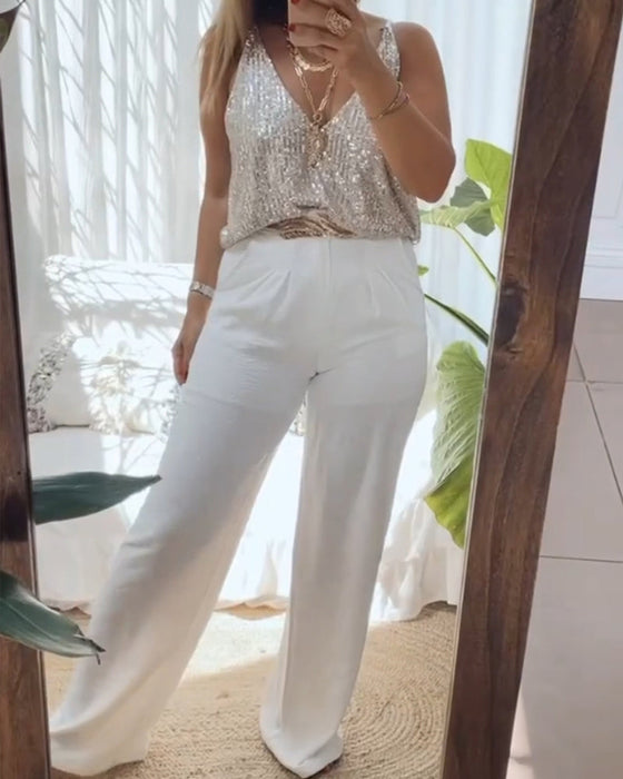 Casualowe koszulki na ramiączkach, dwustronne przód-tył