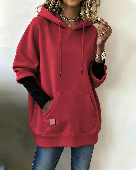 Luźna Bluza Z Kapturem W Casualowym Stylu