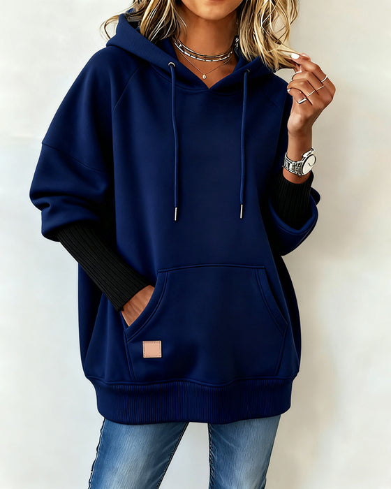 Luźna Bluza Z Kapturem W Casualowym Stylu