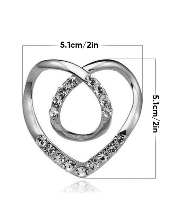 Klips do szalika w kształcie serca