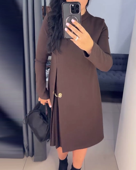 Elegancka Sukienka Z Malowanym Patchworkiem