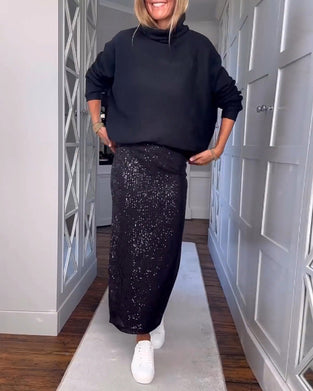 Prosta spódnica w jednolitym kolorze