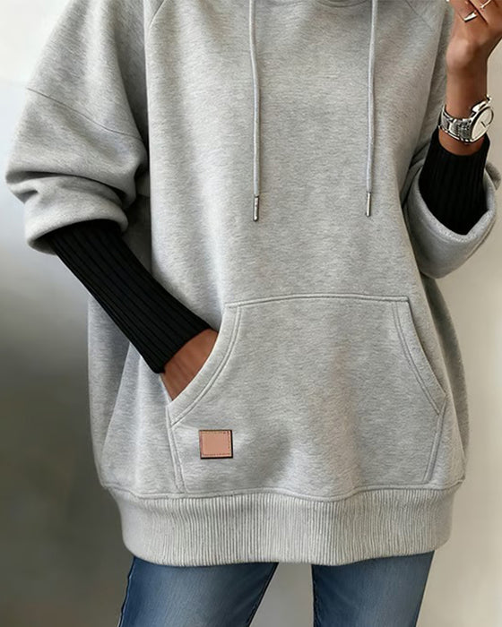 Luźna Bluza Z Kapturem W Casualowym Stylu