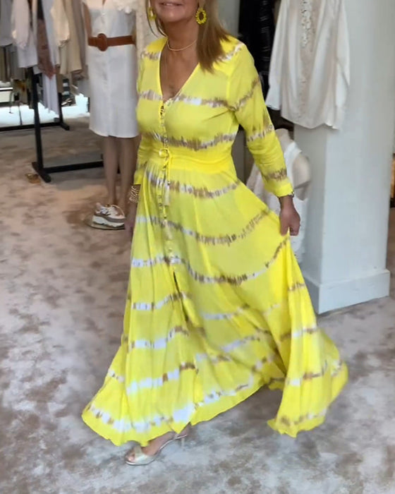 Damska elegancka długa sukienka dojazdowa