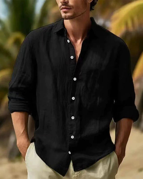 Męska Koszula Button-Down Swobodna