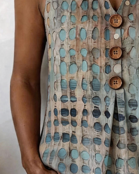 Tank Tops Polka Dot Nadruk Bez Rękawów