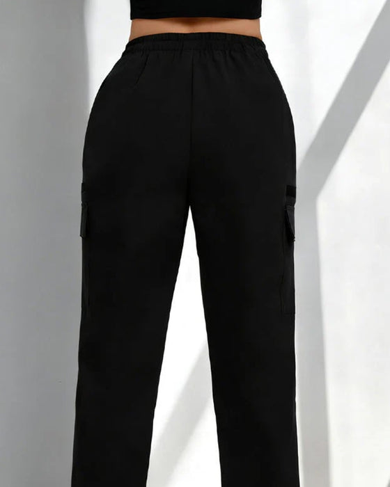 Pants Sznurek Luźny Casual Cargo