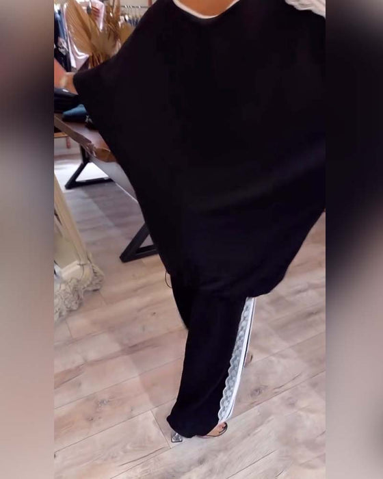 Garnitur Luźny Casual Dwuczęściowy