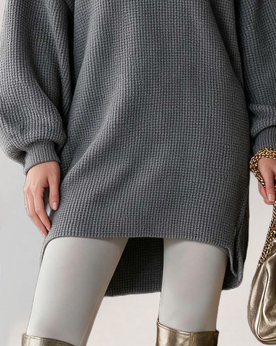 Sukienka Moda Zamek Długi Dzianinowy