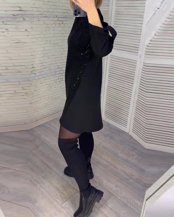 Sukienka z marszczonymi rękawami