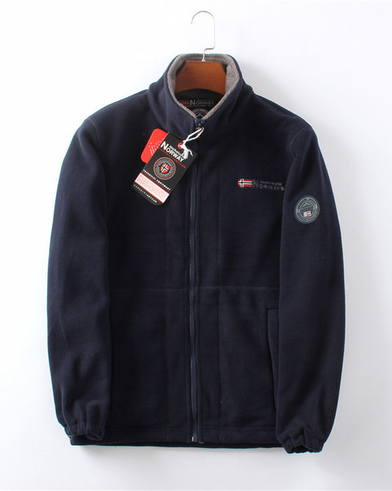 Kurtka Męska Podwójna Warstwa Fleece & 50% RABATU