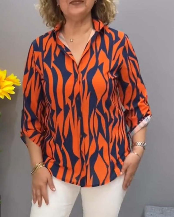 Bluzka Drukowana Casual