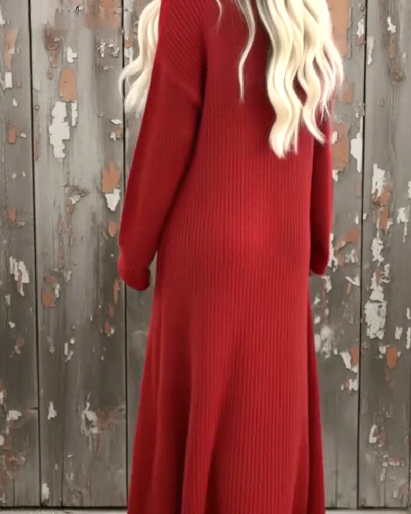 Jednolite Sukienka Z Wysokim Kołnierzem I Eleganckim Designem