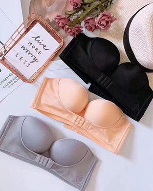 Biustonosz bez ramiączek z zapięciem z przodu