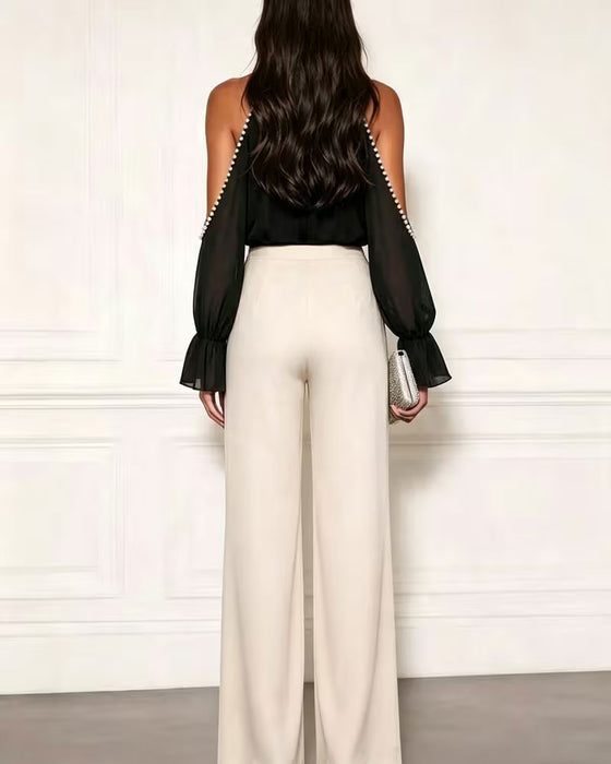 Bluzka Golf Off-Shoulder Falbana