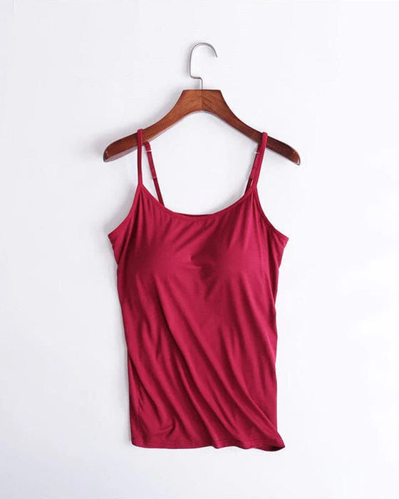 Top z wszytym biustonoszem