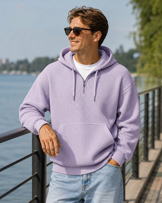 Bluza Męski Gładki Zamek Błyskawiczny Sweter
