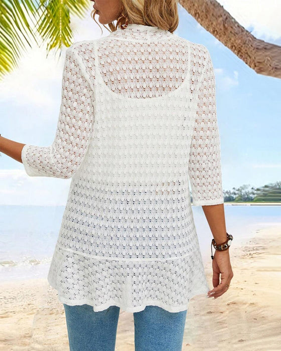 Elegancki sweterek koronkowy