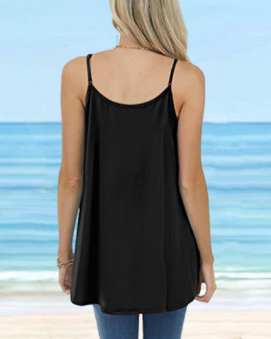 Camisole Damskie Basic Okrągły Dekolt