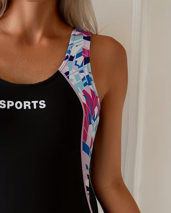 Jednoczęściowy Kostium Kąpielowy Płaski Kąt Kamizelka Sportowa