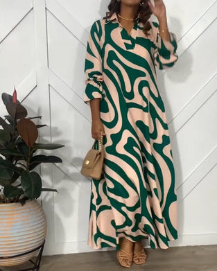 Elegancka sukienka z długim rękawem