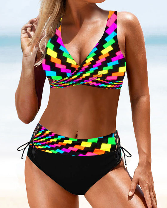 Kolorowe Bikini Kostium kąpielowy