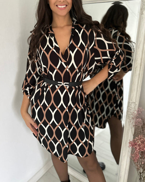 Sukienka w stylu retro w romby