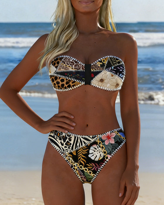 Bikini Blok Koloru Braletka