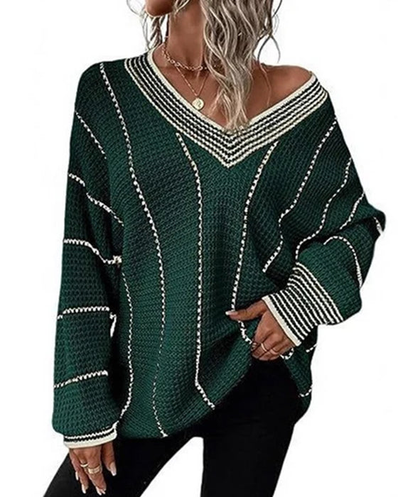 Sweter Sweter Casual Luźny Krój Pasek