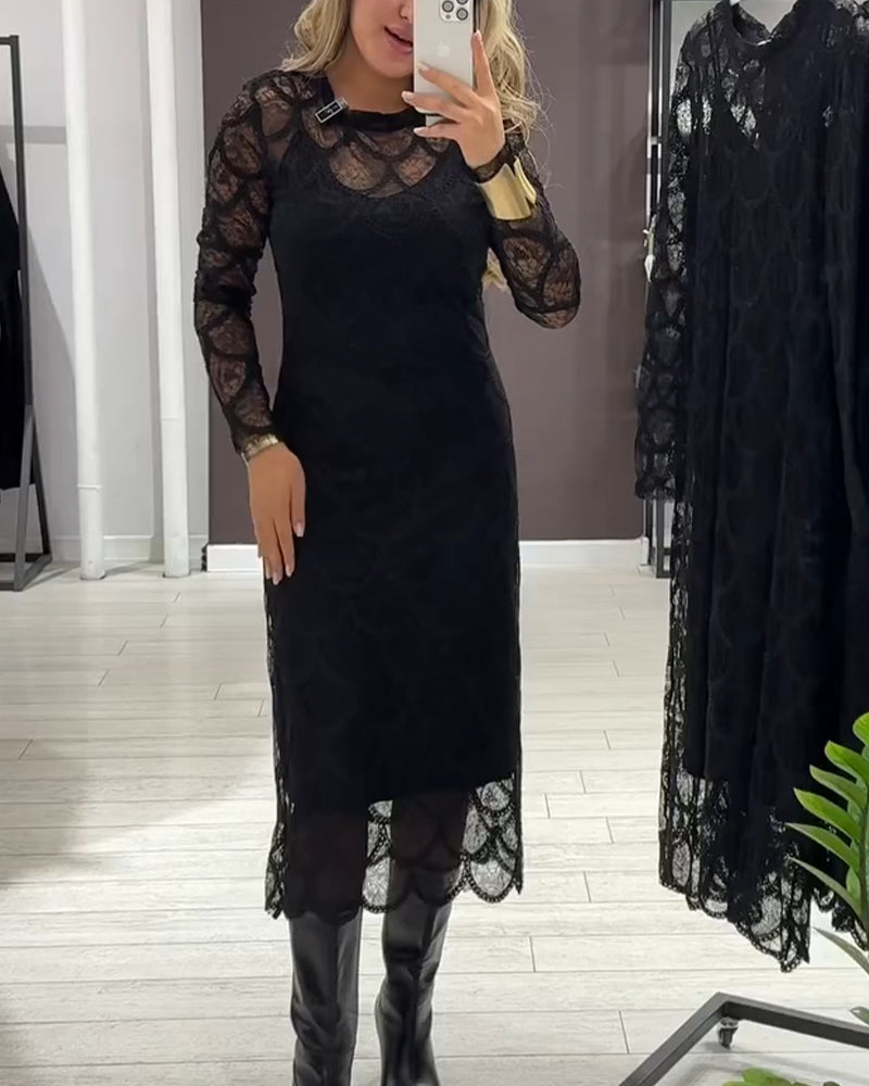 Zestaw Cover Up & Sukienka Cami Koronka