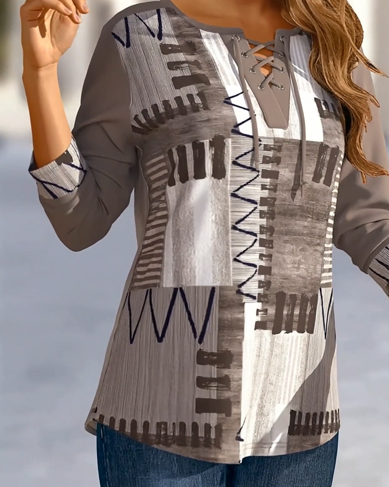 Top Stylowy Krzyżujące Się Ramiączka Kraciasty Print