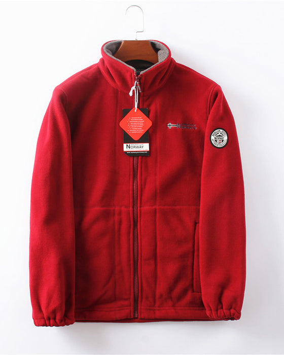 Kurtka Męska Podwójna Warstwa Fleece & 50% RABATU