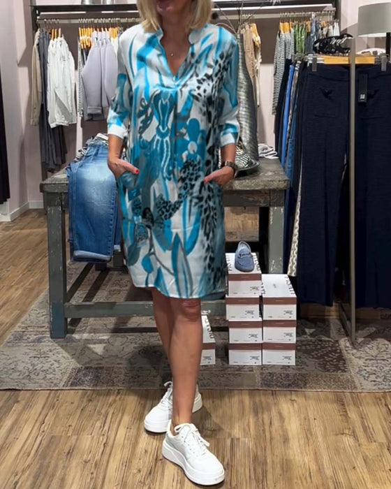 Damska, codzienna, kolorowa sukienka