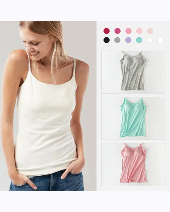 Top z wszytym biustonoszem