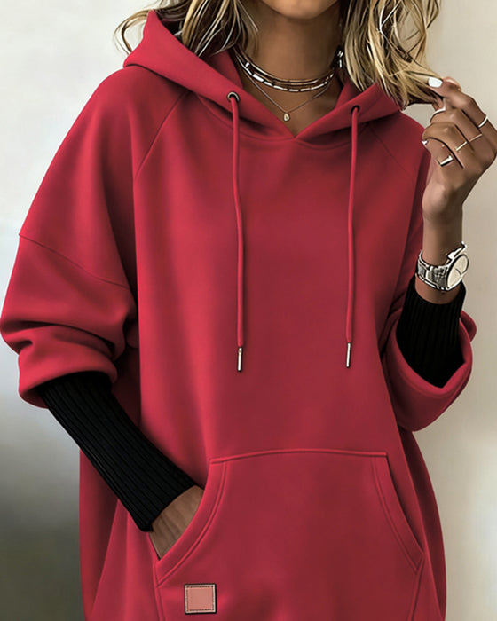 Luźna Bluza Z Kapturem W Casualowym Stylu