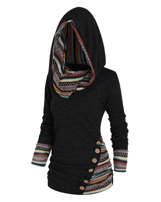 Bluza z kapturem w kontrastowym kolorze