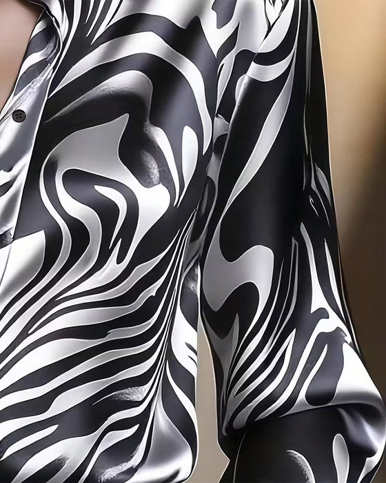 Modna I Elegancka Koszula Z Nadrukiem
